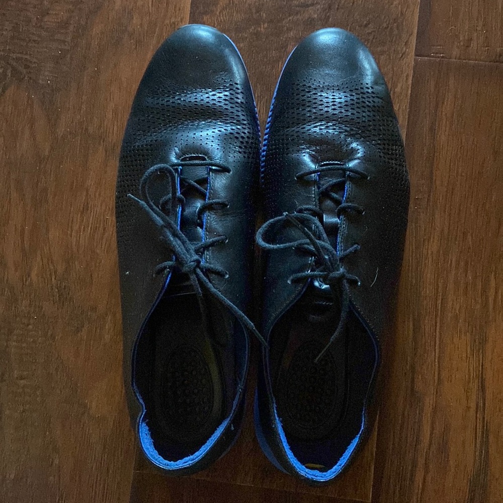 COLEHAAN 2.0 Grand walking traveling shoes black & blue sz 11